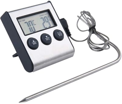 Vleesthermometer voor Koken – Voedselthermometer met Sensor – Geschikt voor Grillen, Vlees, Barbecue, Water, Melk, Wijn, Vloeistof – Met Sensor