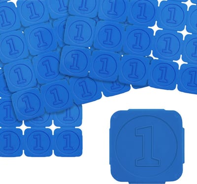CombiCraft plastic breekmunten met getal 1 in blauw - per 1000 munten