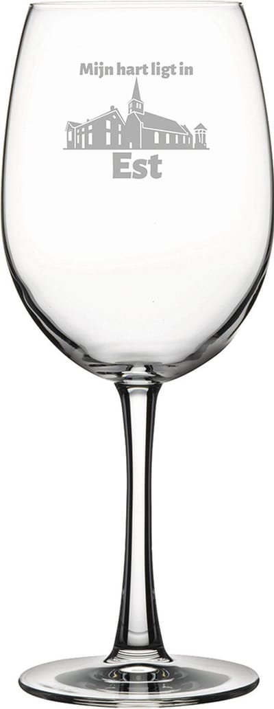 Gegraveerde Rode wijnglas 58cl Est