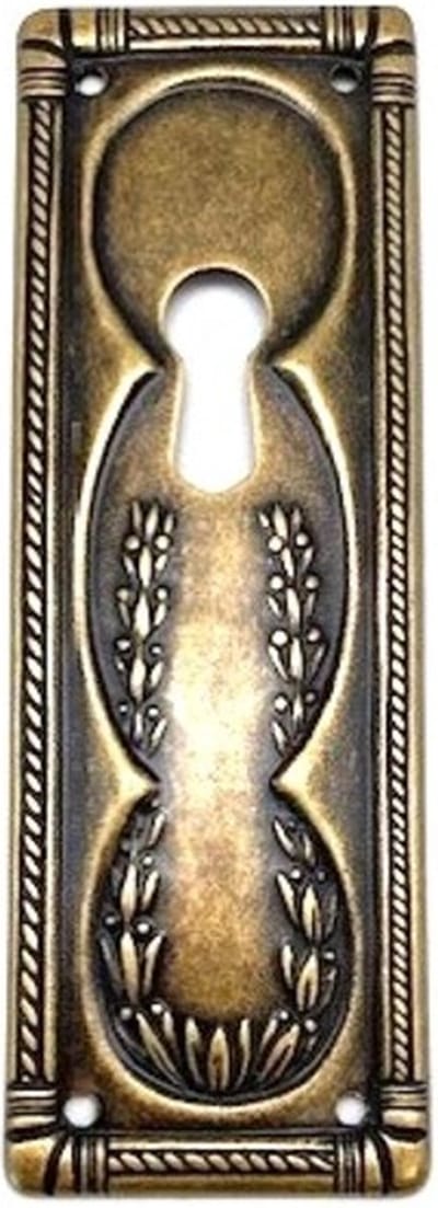 Sleutelplaat Brons antiek verticaal 33x97mm