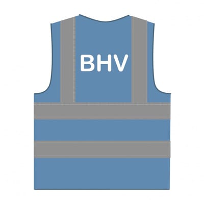 BHV hesje RWS hemelsblauw - polyester - one size maat - reflecterend