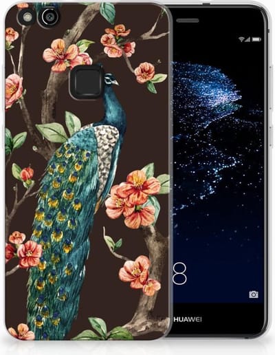 Huawei P10 Lite TPU Hoesje Pauw met Bloemen