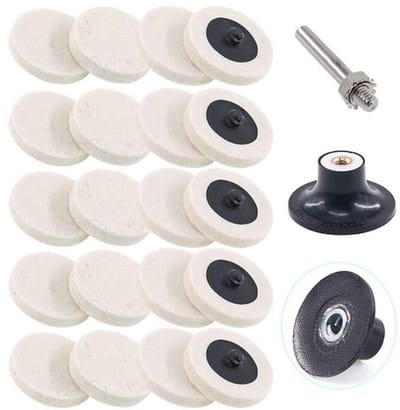 Allecto - Gecomprimeerde Wollen Polijstpads - 21 stuks - voor