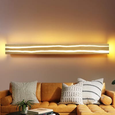 wandlamp LED wandlamp hout - 16W ganglamp binnen 100CM warm witte traplamp moderne woonkamer lamp design slaapkamer lamp wandverlichting voor woonkamer slaapkamer hal trap