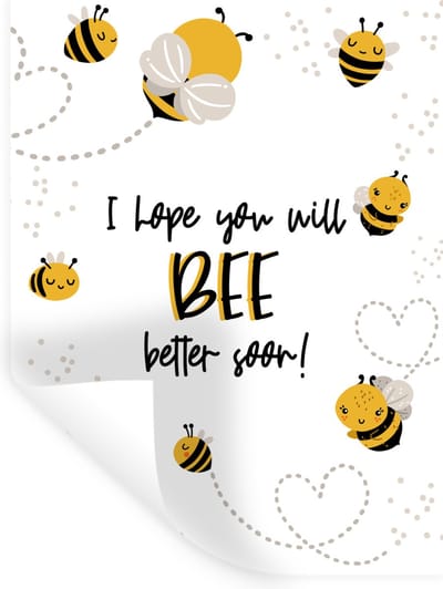 Muurstickers - Sticker Folie - Beterschap - Quote - Bij - 30x40 cm - Plakfolie - Muurstickers Kinderkamer - Zelfklevend Behang - Zelfklevend behangpapier - Stickerfolie
