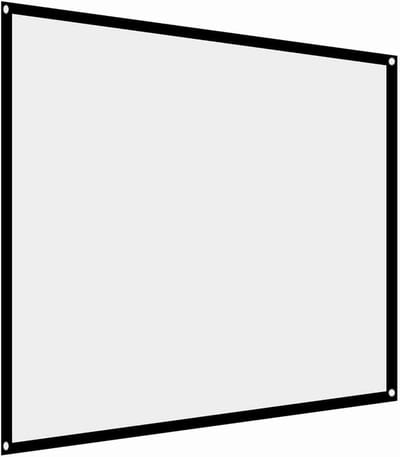 Projectiescherm - Beamerdoek - Buitenfilm Kijken - Opvouwbaar Zonder Vouwen - 60 inch - Wit