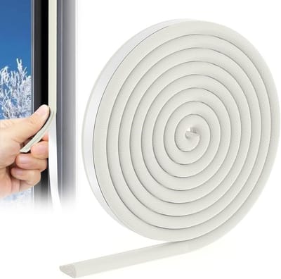 Draaiende Weerstrip voor Vensters en Deuren, Zelfklevende Geluidsisolatie en Waterdichte Foamstrip voor Garages en Schuifdeuren
