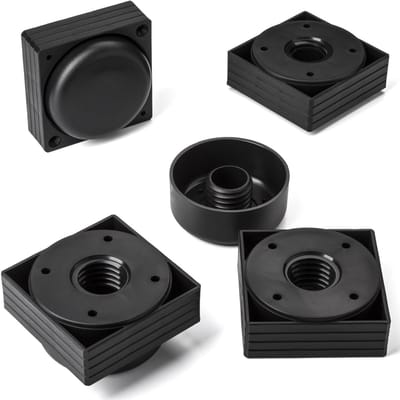 4s SOTECH meubelpoot Hotel, hoekig 60 x 60 mm, in hoogte verstelbaar van 25 - 35 mm