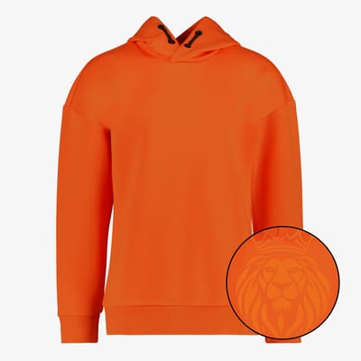 Osaga kinder hoodie met backprint oranje - Maat 128