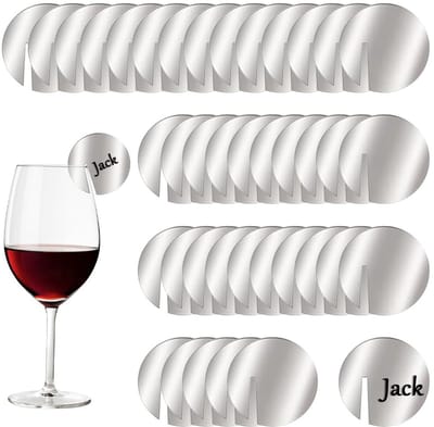 Dailygoods - Acryl drankhanger - DIY drankhanger voor feesten - Perfect voor bruiloften - Blanco naambordje - Identificeer drankjes en stoelen - Gesch...