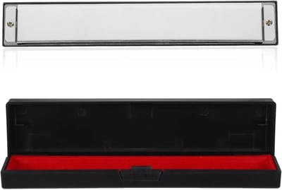 Mondharmonica - Muziek instrument - Muziek leren spelen - 24 Gaten Stabiel - 15 x 10 x 8 cm - Zilverkleurig