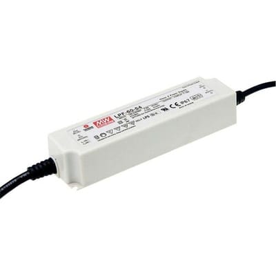 MEAN WELL LPF-60-24 LED-driver, LED-transformator Constante spanning, Constante stroomsterkte 60 W 2.5 A 14.4 - 24 V/DC Niet dimbaar, PFC-schakeling,