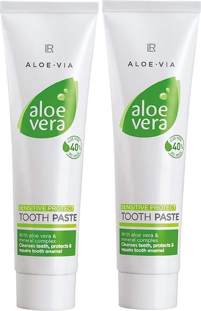 LR 2x Aloë Vera Extra Frisse Tandpasta 40 % aloë-veragel & aloe vera lipbalm