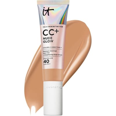 IT Cosmetics Your Skin But Better CC+ Nude Glow SPF40 Foundation - Lichte Textuur - Glow Serum met 2% Niacinamide, Hyaluronzuur, Groene thee-extract en SPF 40 - Rich - 32ml