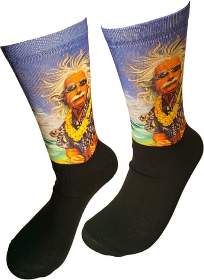 Verjaardags cadeau - Einstein sokken - Print sokken - vrolijke sokken - valentijn cadeau - aparte sokken - grappige sokken - leuke dames en heren sokken - moederdag - vaderdag - Sokken waar je vrolijk van wordt - Maat 36-40