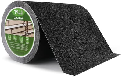 Duurzame Antislip Tape voor Trappen, Bootdekken en Opritten - Waterdicht, Binnen en Buiten, Zwart, 203mm x 11m