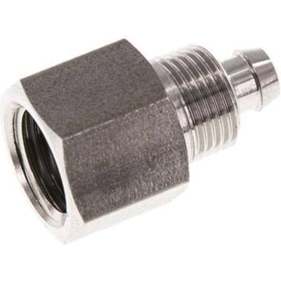 8x6 & G1/4'' RVS 1.4571 Rechte Opsteekkoppeling Binnendraad