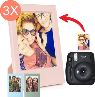 Ainy - Mini fotolijst 54x86 mm - Set van 3 pastel kleuren fotolijsten - Fotolijstje geschikt voor Instax Mini 10 11 12 fotopapier formaat 46x62mm
