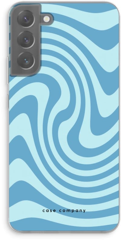 Case Company® - Hoesje geschikt voor Samsung Galaxy S22 Plus hoesje - Swirl Blauw - Soft Cover Telefoonhoesje - Bescherming aan alle Kanten en Schermrand