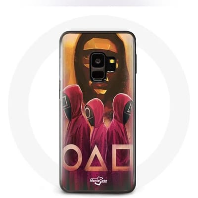 Coque pour Samsung S9 plus Squid Game Masques Triangle carré et Cercle dessin
