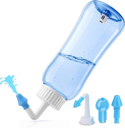 DELLA Neusdouche - Neusreiniger - Neusdouche voor volwassenen - Neusspoeler - neti pot - voor Kinderen, Baby & Volwassenen