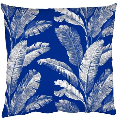 Sierkussens - Kussentjes Woonkamer - 50x50 cm - Blad - Palm - Blauw