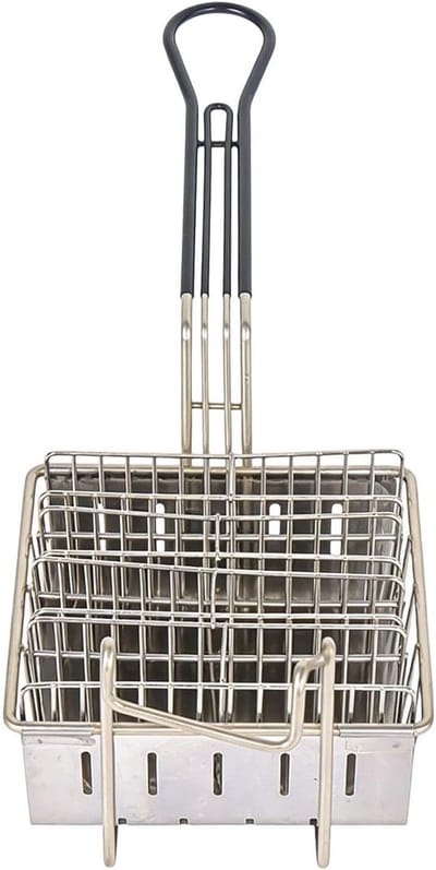 Taco Friteuse Mand - Taco Vorm - Taco's Frituren - Vier Schelpen Tegelijk - 16.5 cm Lengte - Zilver