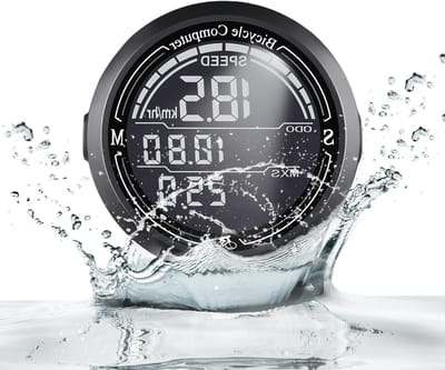 Draadloze Fietcomputer met 2.2 Inch LCD Scherm, Automatische Achtergrondverlichting, 19 Functies, IP67 Waterdicht, Fietssnelheidsmeter en Odometer voor Fietsers