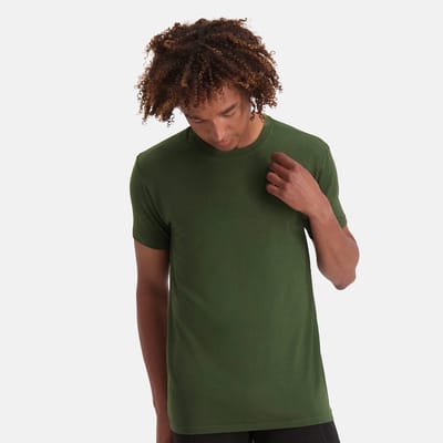 Comfortabel & Zijdezacht Bamboo Basics T-Shirts Ruben ronde hals (2-pack) - Army - XXXL