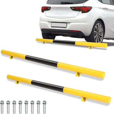 Wielstopper Parkeerblokkering - Parkeerhulp Garagestopper - Nauwkeurig Parkeren - Stalen Buis Constructie - 180 x 13.5 x 9.5 cm