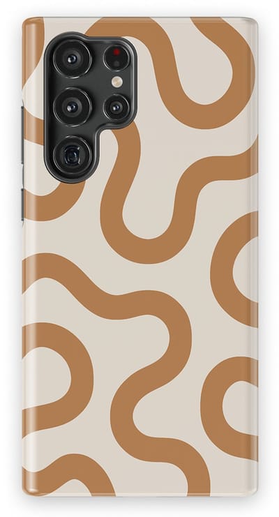 DripCase Motion Flow Tough Hoesje Samsung Galaxy S22 Ultra | Backcover met Mag | Trendy Design | Valbescherming | Warm Whisper