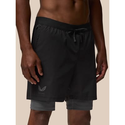 Heren Flow Shorts 2-in-1 - Zwart