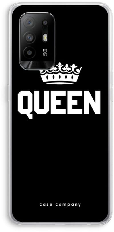 Case Company® - Hoesje geschikt voor Oppo A94 5G hoesje - Queen zwart - Soft Cover Telefoonhoesje - Bescherming aan alle Kanten en Schermrand