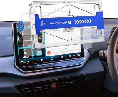 Beschermfolie voor VW Golf 8.5/Ti-gu/an 3 (Base)/Passat B9 (Base) 2024-2026, 12.9 inch Navigatie, Krasbestendig en Vingerafdrukbestendig met Positioneringshulp