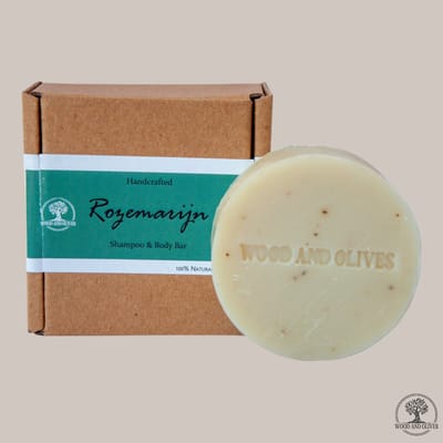 Wood and Olives - Rozemarijn Shampoo & Body Zeepbar - 100 g