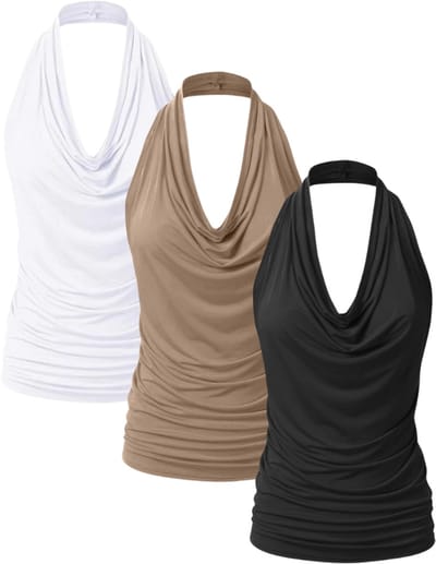 Livano Topje Dames - Kleding - Shirt - Blouse - Kort - Volwassen - 3 Pcs - Gemengd - Maat XS