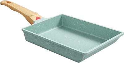 Tamagoyaki Pan - Japanse Omeletpan Vierkant - Ontbijt Maken - Anti-aanbaklaag - 20x16 cm - Groen