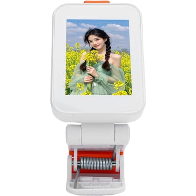 2-inch Selfie Scherm met Klem Achteruitrijcamera Real-time Delingsscherm voor Foto Vlog Foto Video Hoorbare Versie Wit gray