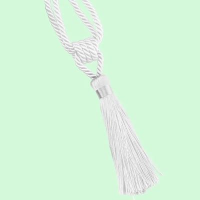Handgemaakte Kwastje - Gordijn Accessoire - Raam Decoratie - Gouden Touw - 1 Stuk - Wit