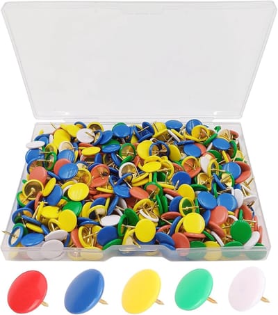 Punaises 500 Stuks - Decoratieve Spelden - Prikbord Versieren - Duurzaam Metaal - Ronde Koppen - Kleurrijk