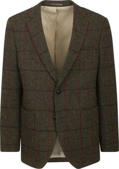 Steppin' Out Colbert Harris Tweed Donkergroen - Maat 52 - Heren blazer
