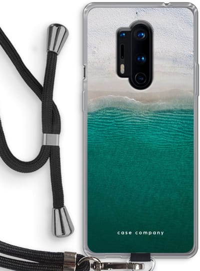 Case Company® - Hoesje met koord geschikt voor OnePlus 8 Pro hoesje met Koord - Stranded - Telefoonhoesje met Zwart Koord - Bescherming aan alle Kanten en Over de Schermrand