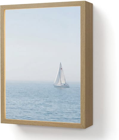 Wandlamp 30x40 cm - Oplaadbaar - Horizon - Zeilboot - Zee - Wandlampen binnen woonkamer - Slaapkamer lamp - Decoratieve nachtlamp - Vloerlamp draadloos