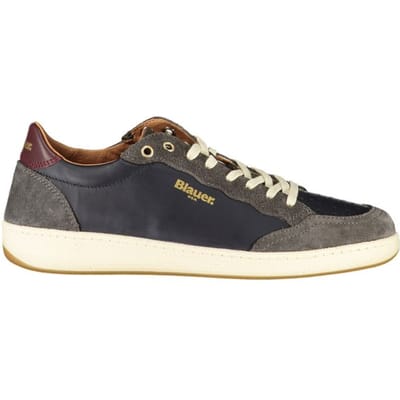 Blauer Blauw Leren Heren Sneakers