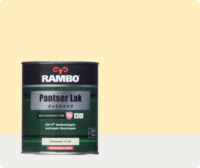 Rambo Pantser Lak Dekkend Hoogglans 0,75 liter - Crèmewit
