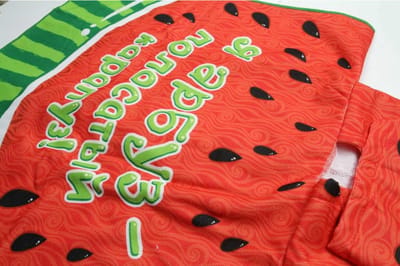 Poncho meloen, Kindercape, Strandcape, Badponcho, Handdoek met capuchon