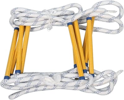 Noodladder - Reddingsladder - Veilige Evacuatie - Hoge Draagkracht - 10 Meter - Zwart