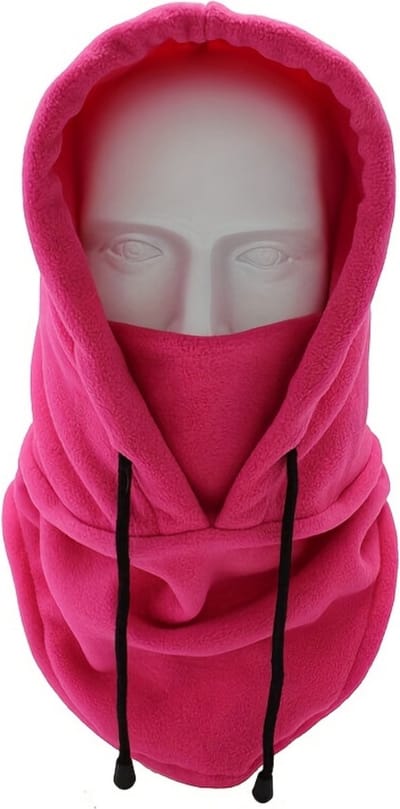 Livano Nekwarmer - Heren - Dames - Fleece - Motor - Bandana - Masker - Colsjaal - Winter - Sjaal - Gewatteerd - Skiën - Hoodie - Roos Rood