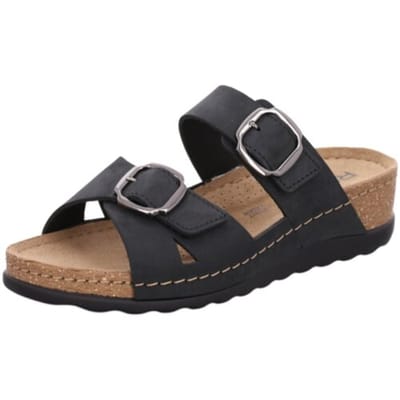 Rohde 5430 90 Slippers Zwart Nubuck Dames - Zwart - 36