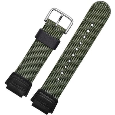 Hoogwaardige Duurzame Nylon Horlogebanden Voor Casio AE-1200WH/SGW-300/AQ-S810W/AE1200WH 18mm Anti-val Horlogeband Vervangende Band groen